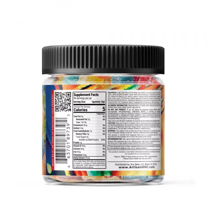 Artisan HHC THC Cube Gummies - Tropical Mix - 1250MG - Image 3