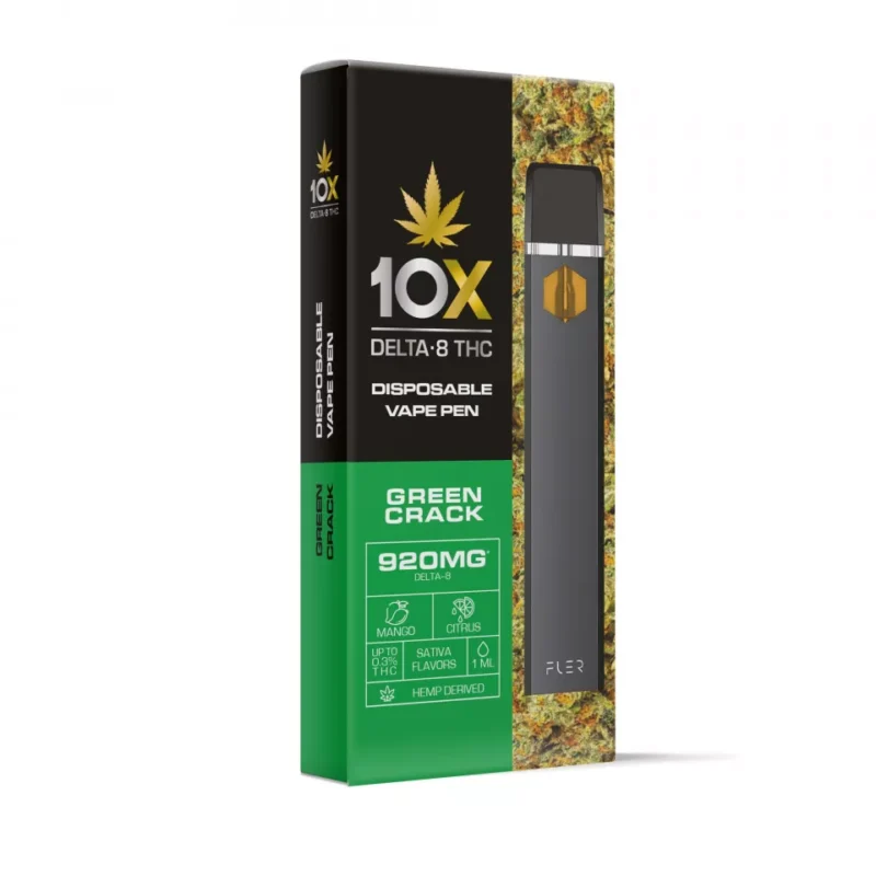 Green Crack Vape Pen - Delta 8 THC - Disposable - 10X - 920mg - Image 4