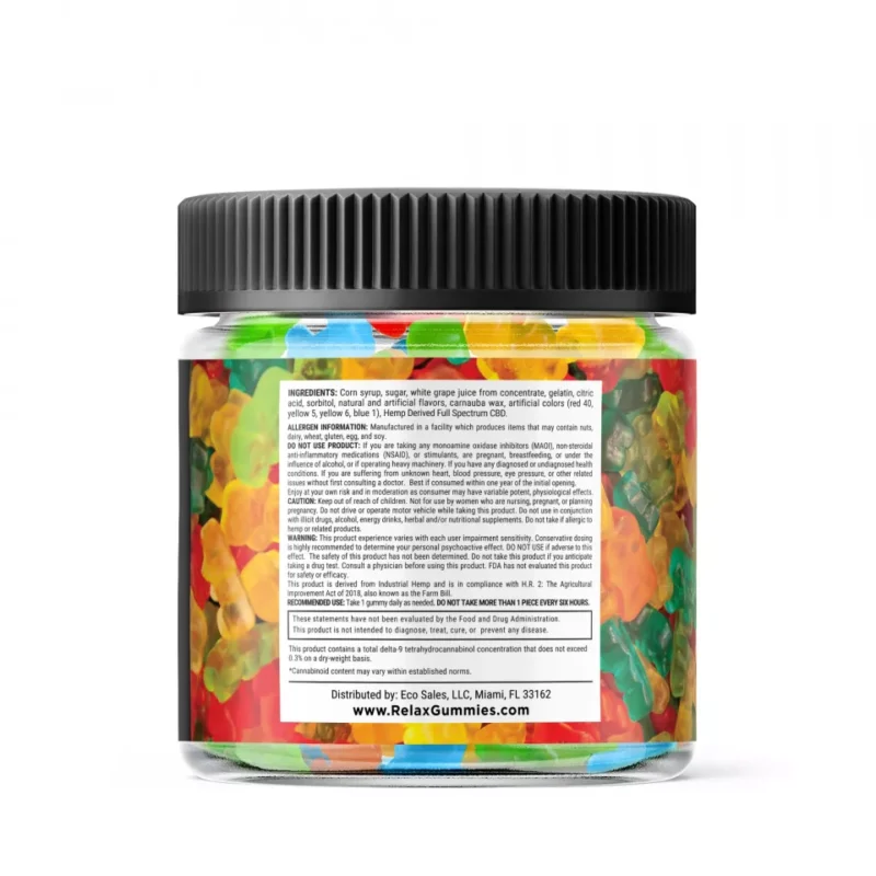 Relax Gummies - CBD Full Spectrum Gummy Bears - 1000mg - Image 4