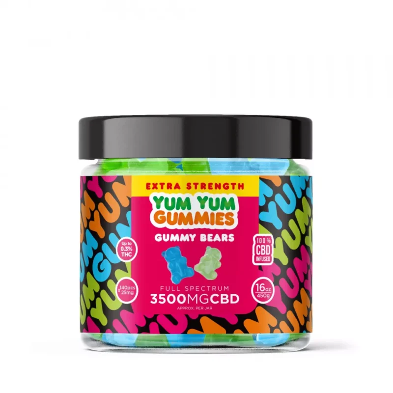 Yum Yum Gummies - CBD Full Spectrum Extra Strength Gummy Bears - 3500MG - Image 2